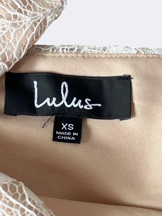 Lulus Eliana Lace Maxi Dress White/Nude Nordstrom Size XS - Picture 10 of 13